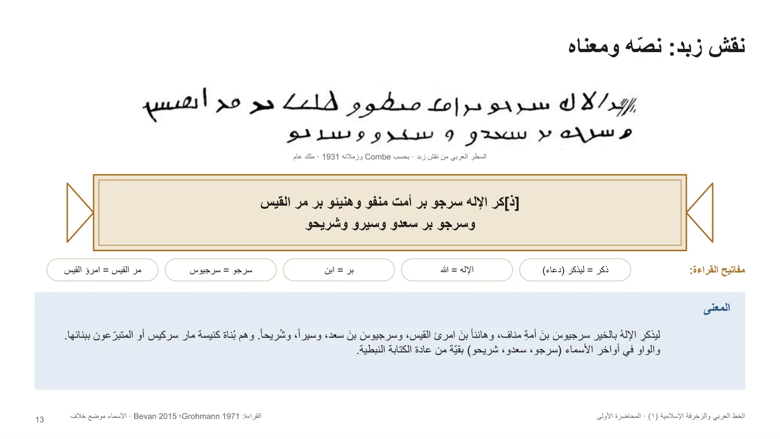 نقش زبد: نصّه ومعناه