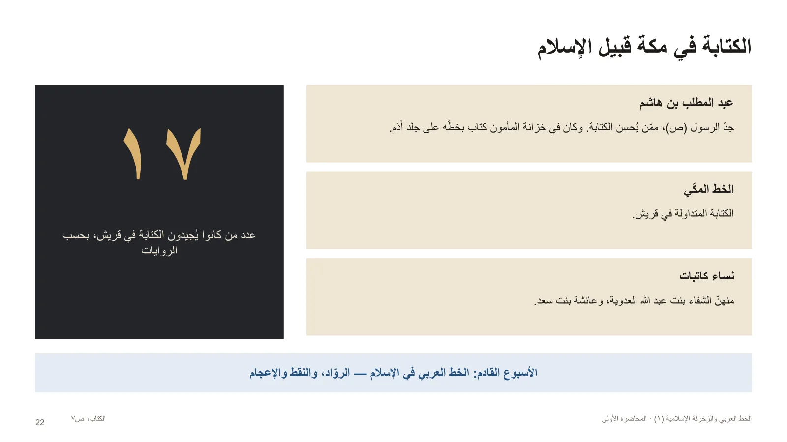 الكتابة في مكة قبيل الإسلام