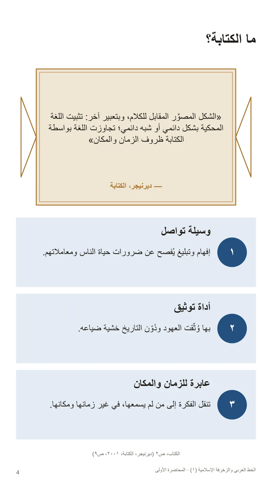 ما الكتابة؟