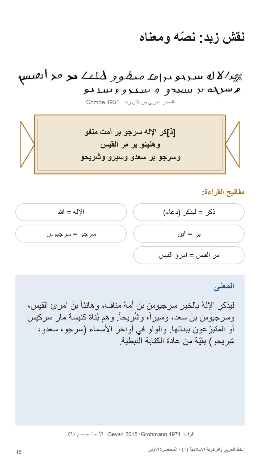 نقش زبد: نصّه ومعناه